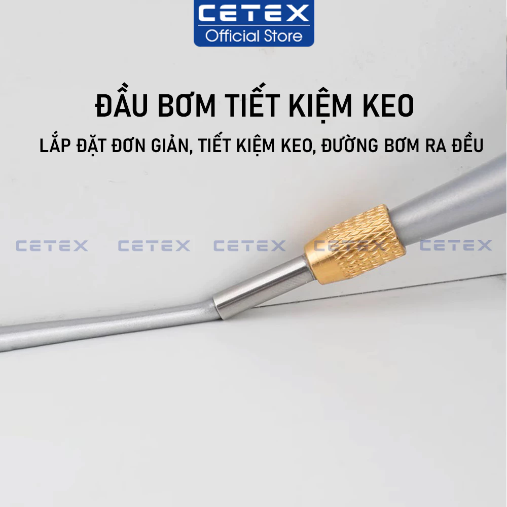 Đầu bơm keo chà ron, keo chít mạch 2 thành phần tiết kiệm keo, bơm keo đều.