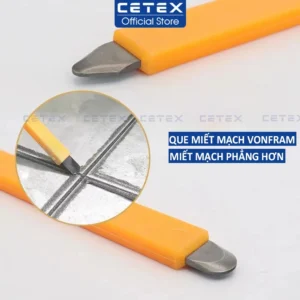 Que miết keo ron mạch đầu thép vonfram, miết keo hạn chế lõm ron mạch khi thi công