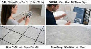 Chọn màu ron gạch