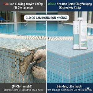 Keo chà ron hồ bơi