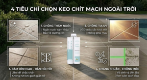 Tiêu chí chọn keo chít mạch ngoài trời