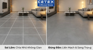 Chọn màu ron gạch sai cách