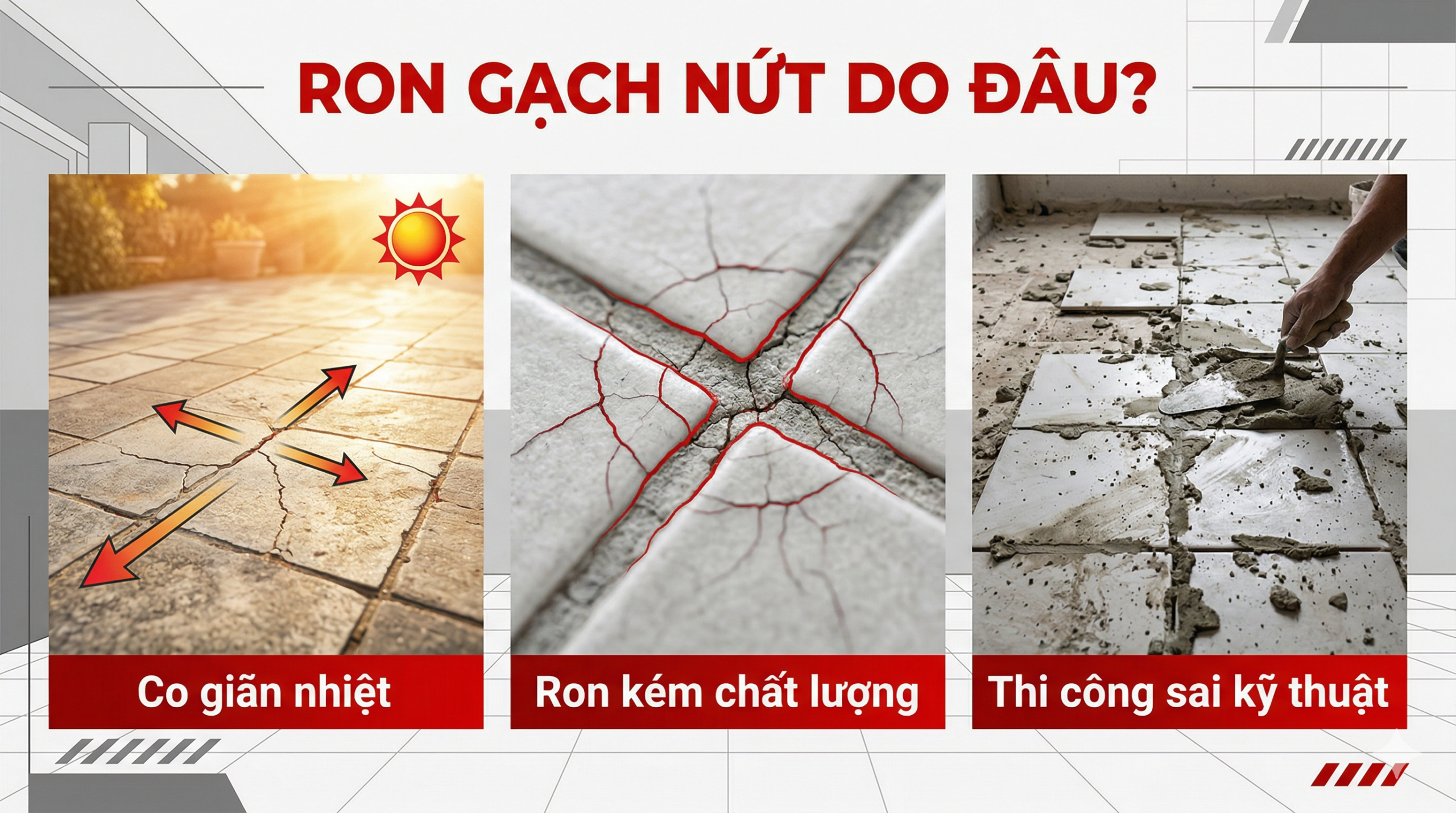 Ron gạch bị nứt
