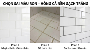 Gạch trắng dùng ron gạch màu gì