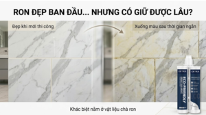 Phối màu ron gạch vân đá