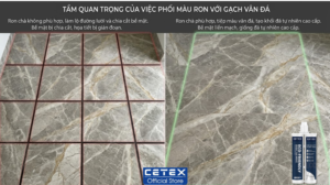 chọn màu ron gạch vân đá