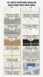 10 Cách Phối Màu Ron Và Gạch Đẹp Như Nhà Mẫu